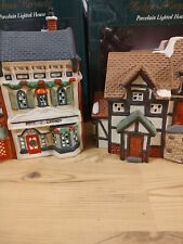 Lighted Christmas House-Dickens Keepsake Lot Of 2 picture