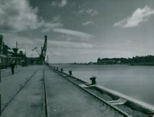 Åhus hamn som egentligen är Kristianstad. - Vintage Photograph 1645173 picture