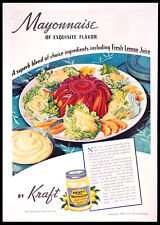 1939 KRAFT Mayonnaise Colorful Molded Salad Kitchen Decor Vtg PRINT AD picture
