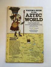 Vintage National Geographic Visitor's Guide To The Aztec World Mexico 1980 Map picture