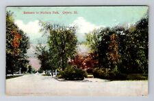 Quincy IL-Illinois, Entrance To Madison Park Vintage c1910 Souvenir Postcard picture