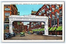 Providence Rhode Island Postcard Tercentenary Arch Erected By Outlet Co. c1940's picture