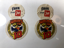 2 Vintage 1978 WMMS 101 FM Radio Station Patch Cleveland Ohio Advertising 7up 10 picture