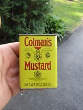 Vintage Colman's Mustard Tin 2 OZ. Small Yellow Tin Kitchen Decor picture