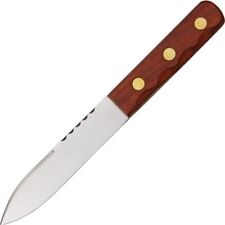 J. Adams Sheffield England Fixed Knife 4.88 Carbon Steel Full Blade Wood Handle picture