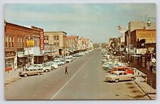 c1950s Downtown Main Street Cars Stores Vintage Kearney Nebraska NE Postcard picture
