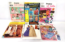 lot of 6 sewing patterns simplicity mccalls doll clothing womens girls costumes picture