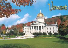 Postcard VT Montpelier Vermont State Capital Building Golf Leaf Dome Ceres picture
