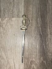 Vintage Antique England Figural Sword Rapier Dagger Knife Letter Opener Decor picture