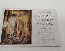 The Beautiful Caverns of Luray Vintage 1954 Souvenir Booklet & Envelope Virginia picture