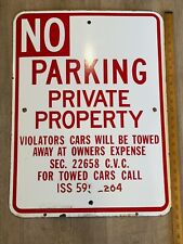 Vintage original City Of L.A. Porcelain Street Sign No Parking Large 24x18 picture