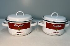 Cambells Tomato Soup Mini Pot Enamel/Steel Dishwasher,Oven, Freezer Safe (2) picture