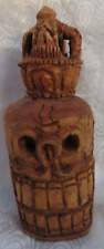 Antique Handmade Tantrik Tibetan Camphor Wood  Chitipati Skull, Nepal picture