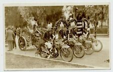 RPPC Excelsior Auto Cycle Motorcycles 1917 Covina CA parade real photo postcard picture