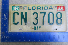1985 85 FLORIDA FL LICENSE PLATE TAG # CN 3708 BAY COUNTY picture