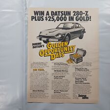1976 WIN A DATSUN 280-Z DURING DATSUN'S GOLDEN OPPORTUNITY DAYS PRINT AD picture