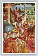 ARTIST DIEGO RIVERA Desembarco de Cortes en Veracruz (1519) Postcard picture