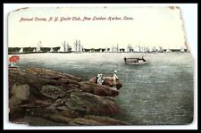 New London CT Annual Cruise NY Yacht Club Harbor Postcard     pc135 picture