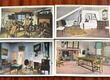 Martha Washingtons Mount Vernon Virginia Home Vintage Color Postcards Set of 4 picture