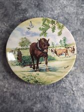 Wedgwood Branbury Mint Summer Working Horses Collectors Wall Plate  picture