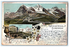 1905 Gruss Von Der Wengernalp Scheidegg Germany Multiview Antique Postcard picture