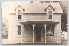 RPPC House with Wood Barn in Back c1905 Real Photo Postcard picture
