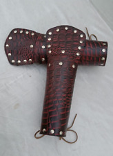 HiiFeuer Viking Fenrir Gauntlet, MedievalGenmanLeather Arm Armor Knight Bracer,  picture