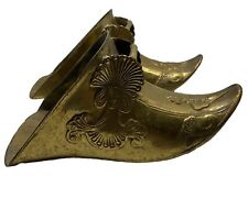 Antique Brass Shoes Stirrups Conquistador Spanish Colonial Ornate Vintage picture