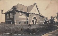 J62/ Kendallville Indiana RPPC Postcard c1910 North Ward School Building 359 picture