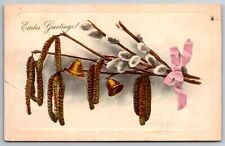 Easter Greeting Branches and Bells 1914 New York NY Made in Germany Postcard picture