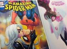 Amazing SPIDER-MAN #43 & #44 Tyler Kirkham / Ivan Tao (Kissing Covers) Lot Of 2 picture