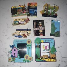 Vintage State Travel Rubber Magnets Souvenir Lot of 9 picture