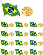 12/25/50Pcs Small Brazil Flag Lapel Pin Brazilian Flag Pins Bulk picture