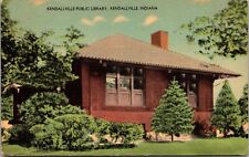 Linen Postcard Kendallville Public Library in Kendallville, Indiana picture