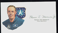 Thomas Tom Moorman Defense Support Program SIX signed autograph cut from Litho picture