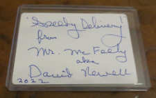 David Newall Mr McFeely signed autographed card 