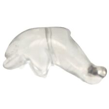 Adorable Quartz Dolphin Animal Figurine Worry-stone | 25x11x8mm | Clear picture
