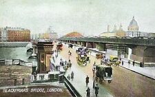 Vintage England Picture Postcard ~ Black Friars Bridge In London ~ #-4996 picture