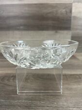 Vintage 1960s Clear Anchor Hocking Glass Star of David 2x7 Serving Bowl picture