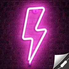 Lumoonosity Lightning Bolt Neon Signs, USB Powered Led Lightning Bolt LIGHTNING picture