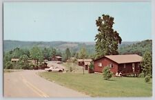 Burr Oak Lodge Cabins Chrome Postcard Glouster Ohio Burr Oak State Park 1960s picture