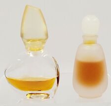 Vintage Estee Lauder & Max Factor Miniature Perfume Bottles Glass Stoppers picture