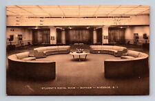 Student's Social Room St. Mary's Academy Bay View Riverside RI Postcard c1956 picture