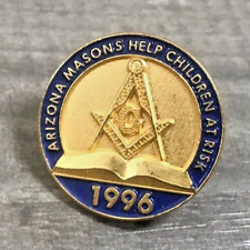 Vintage Arizona Masons Help Children At Risk 1996 Lapel Hat Jacket Backpack Pin picture