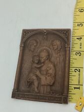 Vintage BARWOOD Wall Décor Plaque Sculpture “St. Anthony Pray For Us” picture