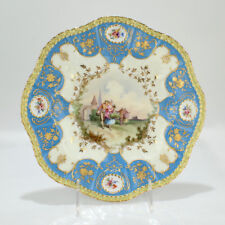 Exceptional Pirkenhammer Cabinet Hand Painted Plate with Raised Gold picture