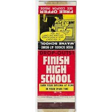 Finish High School at Home Wayn School FS Empty Matchbook Cover picture