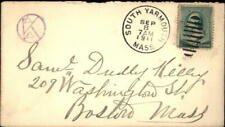 1911 Boston Massachusetts MA Yarmouth Envelope Samuel Dudley Kelley picture