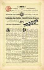 Raab-Odenburg Ebenfurther Eisenbahn - 1897 Hungarian 400 Marks (Uncanceled) Bond picture