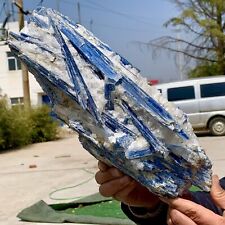 8.78LB Rare Natural beautiful Blue KYANITE with Quartz Crystal Specimen Rough picture